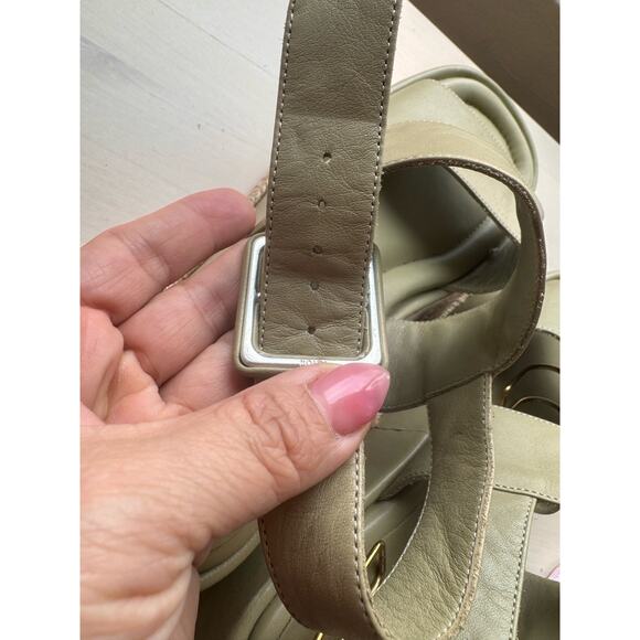 Paloma Barceló Adeline Sandal in Salvia/ olive green  size 40/ US 9.5 - Picture 12 of 14